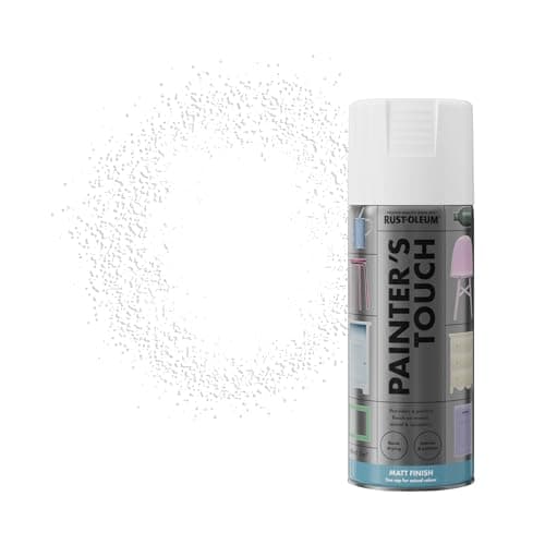 Image of Rust-Oleum 400ml Painter's Touch Spray Paint Aerosol - White, Matt Finish