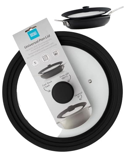 Image of Taylors Eye Witness Universal Pan Lid - 3-in-1 Space Saving Frying Pan Cover, Tempered Glass with Silicone Rim and Oven-Safe, Cool Touch Knob. Fits 26cm, 28cm, & 30cm Pans, Pots & Casserole Dishes