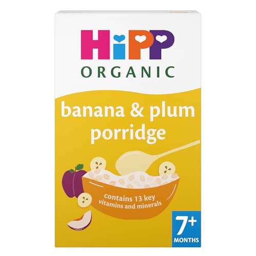 Image of HiPP Organic Banana & Plum Porridge 7+ Months 200g (Pack of 4)