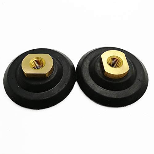Image of SHDIATOOL Rubber Backer Pad 3 Inch Pack of 2 Hook and Loop Backing pad M14 Arbor