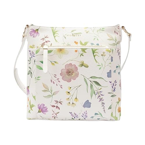 Image of Fiorelli Women's Ally Crossbody Bag, Large Handbag with Adjustable Body Straps & Front Zipped Compartment, Faux Leather, Sprinkled Bloom Floral Print