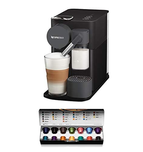 Image of Nespresso Lattissima One Automatic One touch Pod coffee machine with integrated milk frother for Espresso, Cappuccino & Latte by De'Longhi in Black