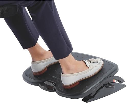 Image of Kensington SoleMate Plus Foot Rest for Under Desk, Foot Stool with SmartFit Ergonomic System, Footrest with Adjustable 6-Level Tilt Non-Slip Base for Office Desk & Home , Black K52789WW