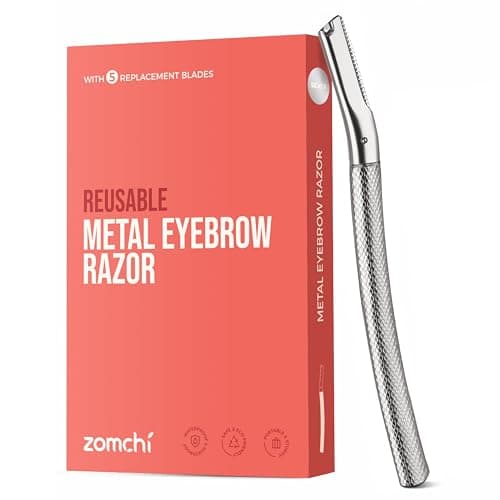 Image of ZOMCHI Dermaplaning Tool for Face, Eyebrow Trimmer Shaper with Precision Cover,Silver