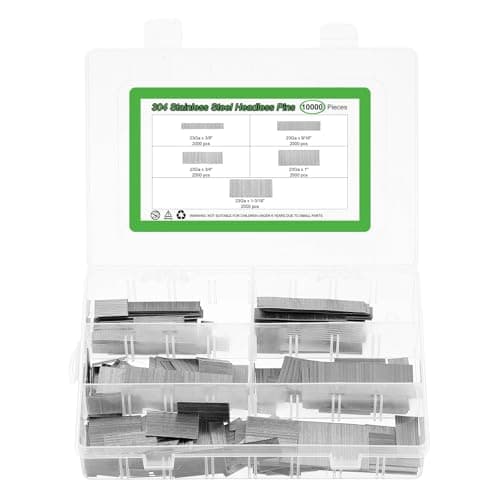 Image of sourcing map 23 Gauge Headless Pins Nails, Stainless Steel 3/8", 9/16", 3/4", 1", 1-3/16" Length for Molding Cabinetry Building, 10000Pcs