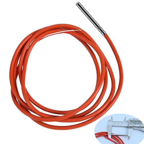 Image of Smallterm 2 Wire PT1000 Temperature Sensor Thermistor Silicone Gel Coated 1.5Meters Probe 45mm x 5mm -50-180 Centigrade RTDs
