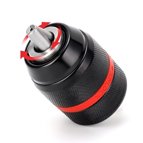 Image of Drill Chuck, 1/2-20UNF Mount 2~13mm Keyless Hand Drill Chuck Adapter Self-Tighten Drill Chuck Converter for Multiple Use