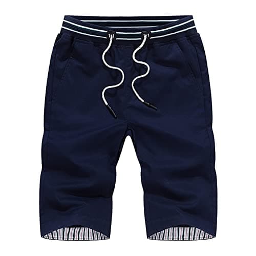 Image of Mens Swimming Shorts Pink Knee Length Surfing Board Shorts Men's Swimming Shorts Swimming Jammer Cool Dry Active Swimsuit Swimming Athletic Workout Running Shorts 50th Birthday Gifts Men Cheap Gifts