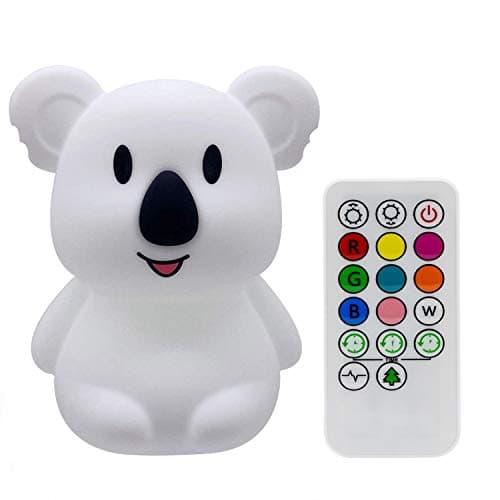 Image of Tekemai Big Size Night Light, Child Night Light, Bedside Lamp for Kids, Multicolor Light with Remote Control, Break Resistant, Eye Caring, Adjustable Brightness & Color, Timing Function - Large Koala