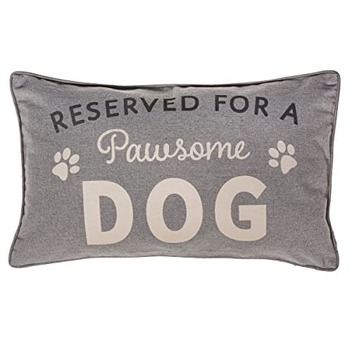 Image of Sass & Belle Grey Reserved For The Dog Cushion Cover - Decorative Sofa Accessory For Living Rooms Pillow Cover For Home Decor Accent And Thoughtful House Gifts