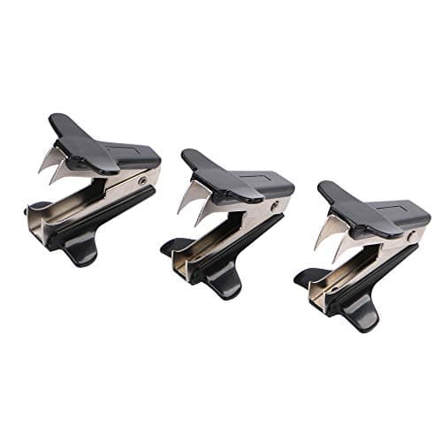 Image of 3 Pack Safety Staple Remover - Black Lightweight Staple Remover - Perfect for Family, School, and Office