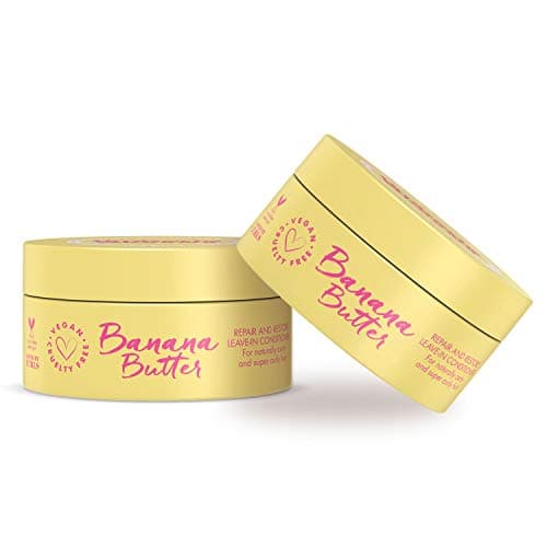 Image of Umberto Giannini Coily Banana Butter Repair + Restore Leave-in Conditioner Vegan Cruelty Free 97% Natural, 2 Pack