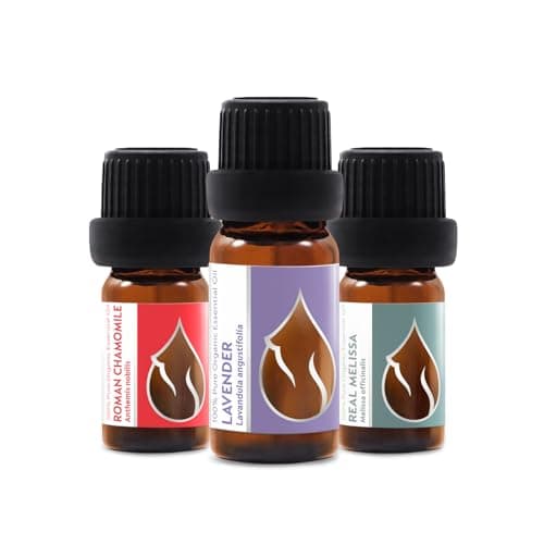 Image of Set Sweet Dreams Organic Essential Oils | Lavender (10 ml) + Roman Chamomile (5 ml) + Real Melissa (5 ml) | 100% Pure and Natural | Undiluted | Therapeutic Grade | Non-GMO | 3 pcs