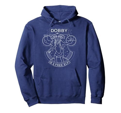 Image of Harry Potter Dobby Seal Pullover Hoodie, Adult Unisex, Navy Blue, XX-Large