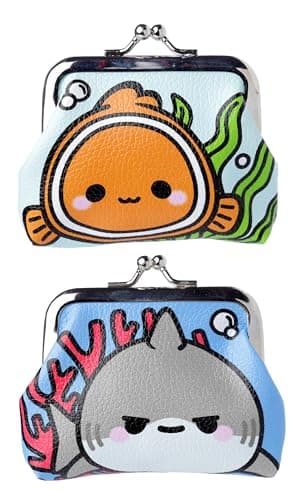 Image of Puckator Adoramals Sealife Tic Tac Purse - Ladies Women's Womens Slim Purses Wallets Wallet for Women - Coin Pouch Purse Men - Card Holder with Zip - Small Cash Wallet Bag Bags UK