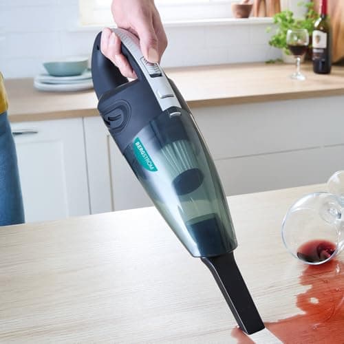 Image of Coopers of Stortford - Cordless Wet & Dry Handheld Vacuum Cleaner Lightweight 120W 4.2kPa HEPA Rechargeable Vac for Pet Hair, Spills, Stairs & Cars