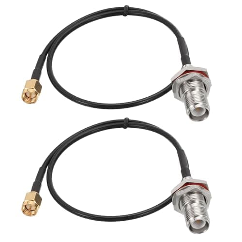 Image of PATIKIL SMA to TNC Cable 33cm, 2 Pack RG58 SMA Male Plug to TNC Female Extension Cable for LAN Router Wireless Network Card Adapter