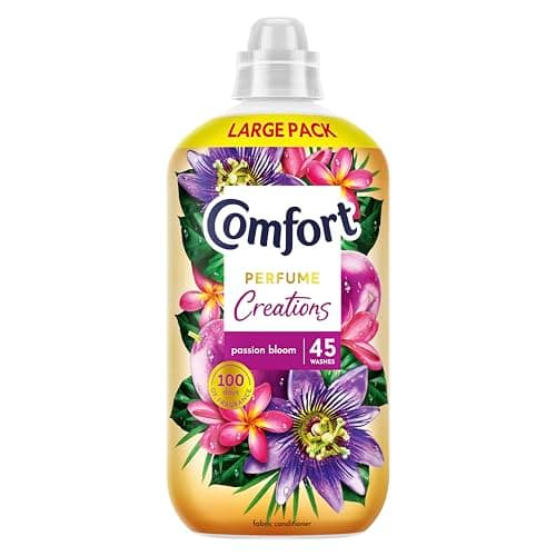 Image of Comfort Perfume Creations Passion Bloom Fabric Conditioner with Motion-Activated Fragrance Technology 100 Days of Freshness 45 washes (1.35 L)