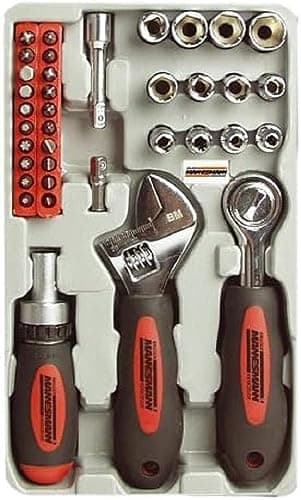 Image of Mannesmann 29038 37-Piece Bit and Socket Key Set