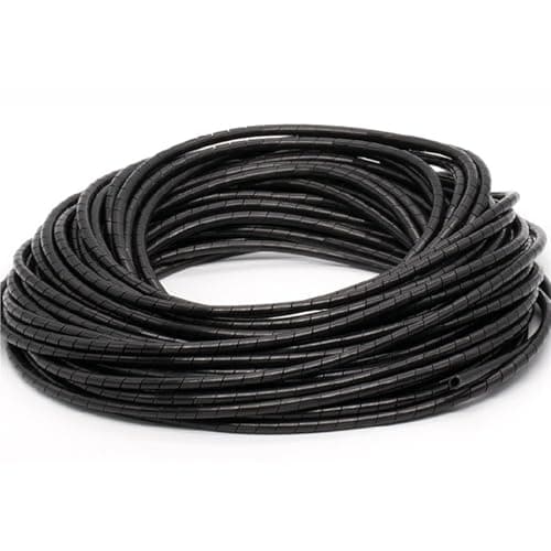 Image of Thalawirefix OD 4mm 6mm 8mm Spiral Cable Sleeve Wire Wrap Organizer Protective Hose Cords Cables Tube Sheath Anti-Clutter(Black,OD 6mm 13 Meters)