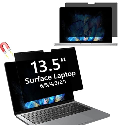 Image of Hinnwer Magnetic Laptop Privacy Screen for 13.5 Inch Microsoft Surface Laptop 6/5/4/3/2/1, Removable Matte Anti Glare Blue Light Laptop Screen Privacy Filter for Surface Laptop 13.5 Inch