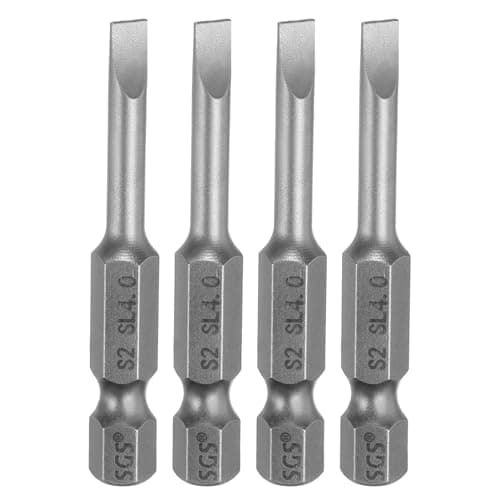 Image of sourcing map 4pcs SL4 Slotted Screwdriver Bits 4mm Slotted Tip 1/4" Hex Shank 50mm (2") Long Magnetic Flat Head S2 Steel Screw Driver Drill Bits Industrial Power Screwdriver Bit