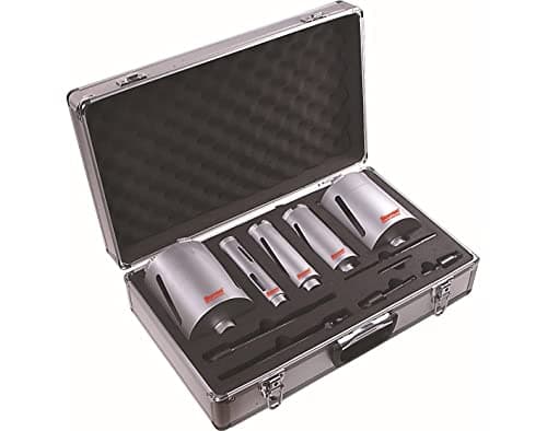 Image of Starrett Diamond Dri-Core Drills Kit - 5-Piece BMKIT1 Dry Cutting Hole Saw Cutter Kit with Arbors Set - Compatible with Bosch Dewalt Hitachi Festool Milwaukee
