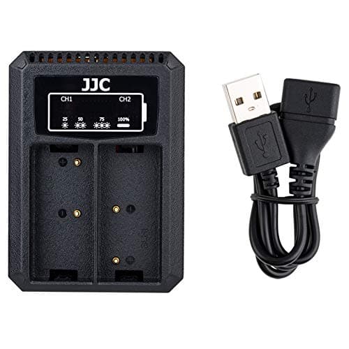Image of JJC Dual USB Charger Adapter for Olympus OM-D E-M1 Mark II, E-M1 Mark III, E-M1X, Olympus BLN-1 Charger Battery