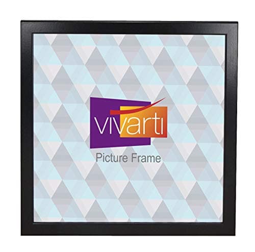 Image of Vivarti Thin Matt Black Picture Frame (60 x 60 cm) Portrait or Landscape Photo Frame with Clear Styrene Sheet & Wall Mounted Hook for Photos, Pictures, Posters, Decor, Certificate Frame