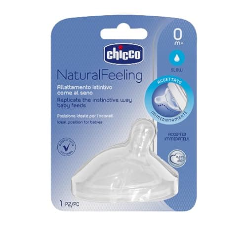 Image of Chicco 00081011100000 Step Up New Silicone Teat from 0 Months Normal Suction Flow 1 Piece