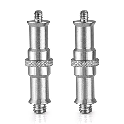 Image of 2Pcs / set Standard 1/4 3/8 Metal Convertor Threaded Screw Male to Male Adapter Spigot Screws for Hotshoe/Coldshoe Adapter Metal Camera Screw Photo Hand Tool for Umbrella Light Tripod Photo