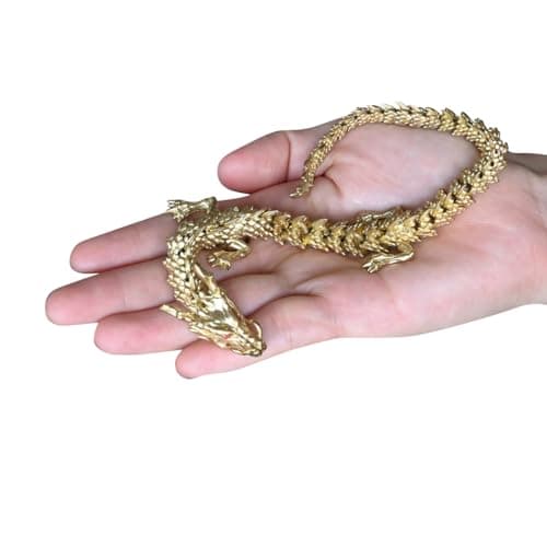 Image of NHDT SW910 Movable Change Shape Dragon Statue. Chinese Brass Decor.Home Office Desk Decoration