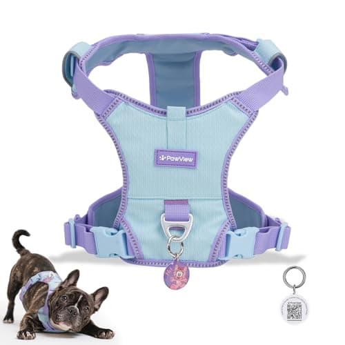 Image of Fully Adjustable Pets Adventure Dog Harnesses with Aluminium Lead Attachment Portal & ID Bag,Reflective for Visibility,Perfect for Walking and Training For XS Small, Medium, Large Breeds,S,Blue