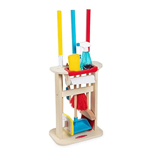 Image of Melissa & Doug Deluxe Sparkle & Shine Cleaning Play Set (11 Pieces) Cleaning Toys for Toddlers and Kids - FSC Certified - FSC Certified