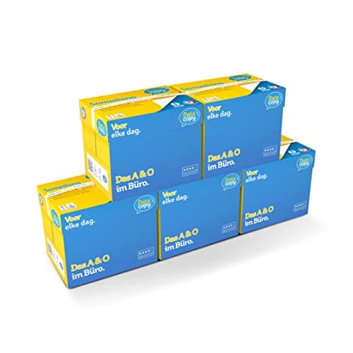 Image of Data Copy Premium White Paper 80gsm A4, Pack of 5 Boxes, 25 Reams of 500 Sheets, 12,500 Sheets