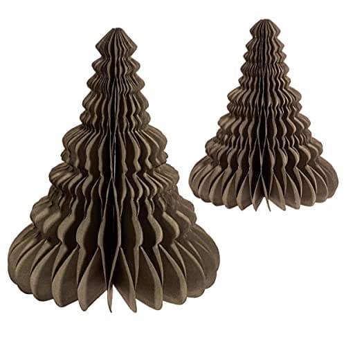 Image of Sass & Belle Grey Honeycomb Tree Standing Decoration - Set of 2