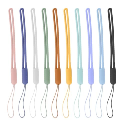 Image of XINGSUI 10Pcs Silicone Sling, Silicone Wrist Lanyard, Color Lanyard, For Mobile Phones, USB Flash Drives, Keychains, Mp3, Mp4, Mini Cameras