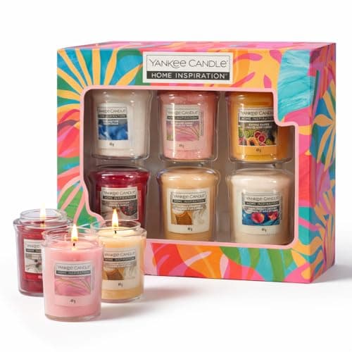 Image of Yankee Candle Gift Set - 6pcs Votive Scented Candles, Mixed Popular Fragrances, Candles Gifts for Women, Mother's Day Gifts, Birthdays (6x49g)