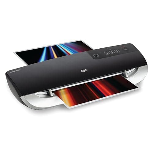 Image of GBC Thermal Laminator Machine, Fusion 3000L, 9 Inch, 1 Min Warm-up, 3 or 5 Mil, with 30 EZUse Laminating Pouches for Home, Office and Classroom, Black (1703079)