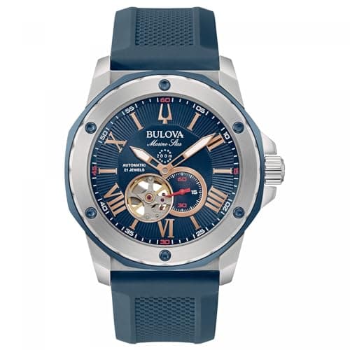 Image of Bulova Analog 98A282, Blue, Strip