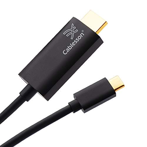 Image of Cablesson 5M USB C (m) to HDMI 2.0 (m) adapter cable 4K@60Hz (UHD Thunderbolt 3) Compatible with iMac 2017, Macbook Pro 2016/17, Samsung Galaxy S9/8 Plus, Huawei P20 Mate 10, Lenovo Yoga 900 - Black