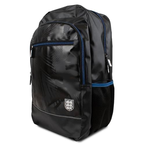Image of Hy-Pro Officially Licensed England FA Commuter Backpack – Football Backpack for School, Work, and Sports - Spacious Main Compartment, Front Zip Pockets & Side Mesh Bottle Holder