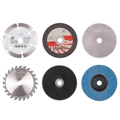 Image of yasoe 6Pcs 75mm Cutting Disc Kit for 10mm Bore Angle Grinder Metal Circular Saw Blade Flat Flap Grinding Wheel Sanding Pads