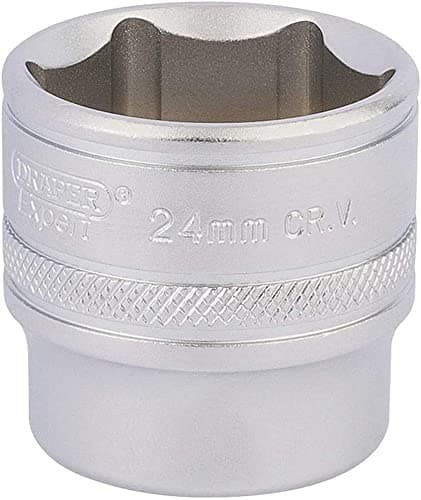 Image of Draper Expert HI-TORQ® 6 Point Impact Socket | 3/8" Square Drive 24mm Deep Spark Plug Socket | 17546, Blue