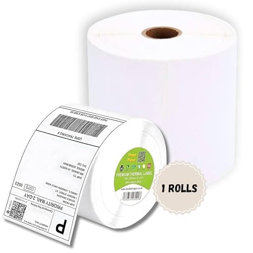 Image of Deco Fluer Self-Adhesive Labels 4"x6" Ideal for Thermal Printer [Pack of 1-500 Label]