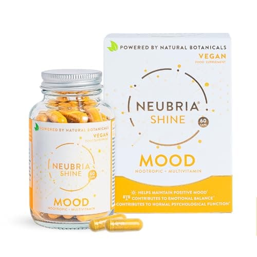 Image of NEUBRIA Shine Mood Complex – Multivitamin for Adults with Ashwagandha, Rhodiola, Turmeric, Saffron, B Complex, Magnesium & Zinc - Potent Supplement for Daily Wellness – 60 Vegan Capsules