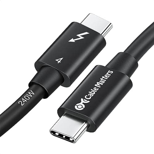Image of Cable Matters [Intel Certified] 40Gbps Thunderbolt 4 Cable 0.8m with 8K Video and 240W Charging - Backwards Compatible with USB4 Thunderbolt 3 Cable and USB-C
