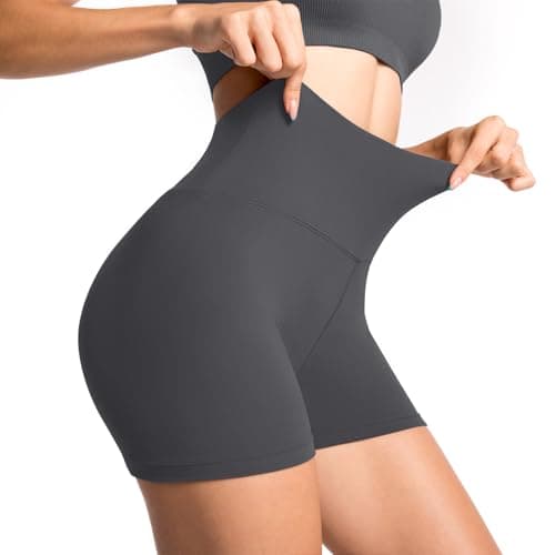 Image of Sanpetix Gym Shorts for Women, Black Cycling Shorts for Biker Workout Grey 1 Pack LXL