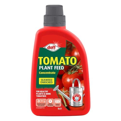 Image of Doff Tomato Feed Concentrate – 1L Liquid Vegetable Plant Food for Healthy Growth of Tomatoes, Vegetables & Flowers – Seaweed Enriched – Encourages Root Development – Makes 300L Feed