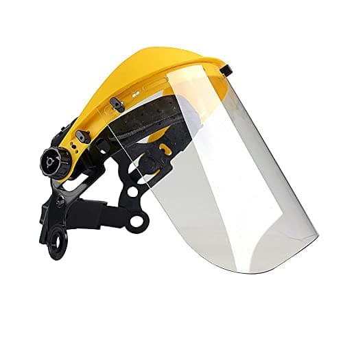 Image of Oregon Browguard & Clear Breathable Visor Combination PPE, Adjustable Safety Face Shield Attached to a Head Guard Delivering Face and Eye Protection, For Forestry, Gardening, Loggers, DIY, One Size